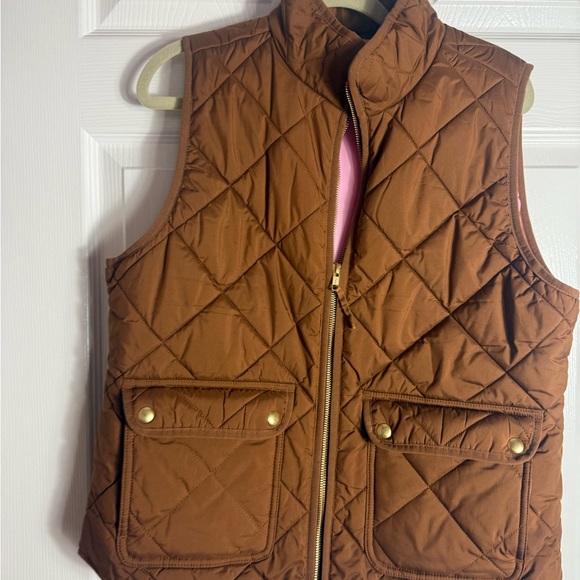 J. Crew Brown Quilted Vest - Picture 2 of 7